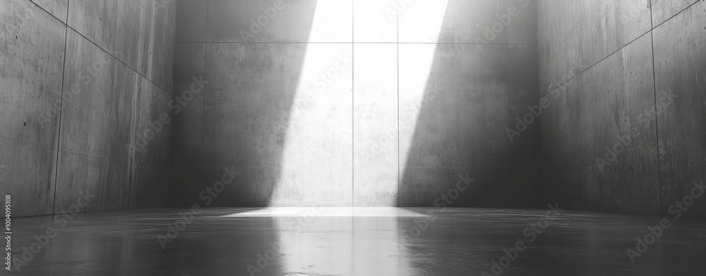 A dark gray industrial concrete backdrop with rays of light and a floor and back wall for a website slide show A dark gray industrial concrete backdrop with rays of light and a floor and back wall for a website slide show