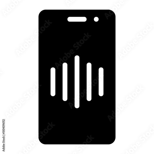 voice assistant glyph icon