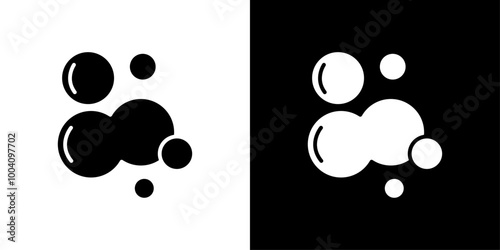 Bubbles and foam icon Flat art illustration in outline