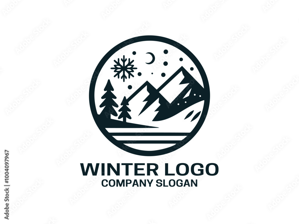 Winter logo design icon