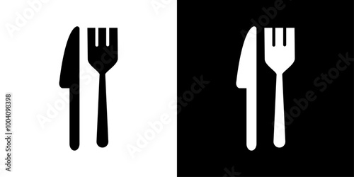 Cutlery icon Flat art illustration in outline