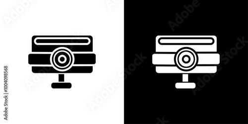 Digital Webcam icon Flat art illustration in outline