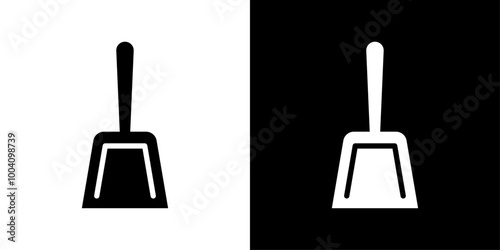 Dustpan icon Flat art illustration in outline