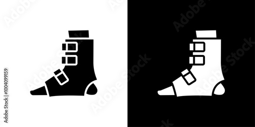 Foot splint icon Flat art illustration in outline