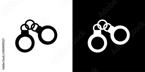 Handcuffs icon Flat art illustration in outline