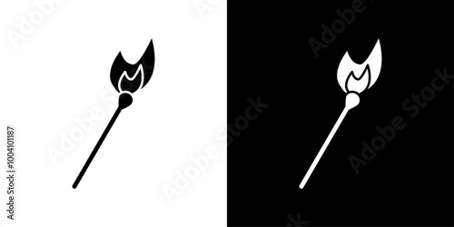 Matches icon Flat art illustration in outline