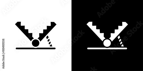 Metal trap icon Flat art illustration in outline