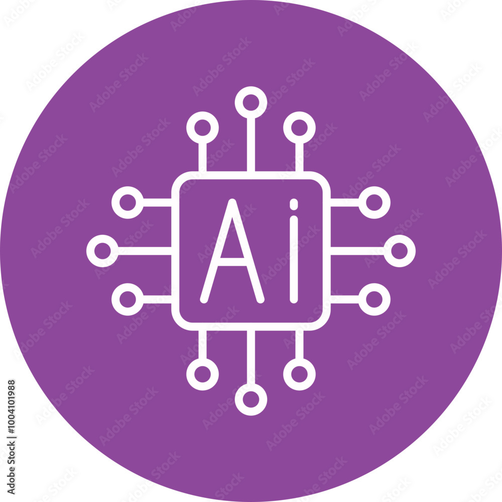 Artificial Intelligence line circle icon Artificial Intelligence line circle icon