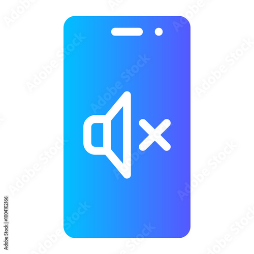 mute button gradient icon