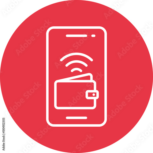EWallet line circle icon