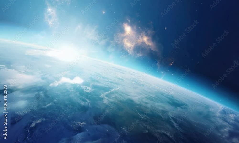 fictional planet earth in outer space
