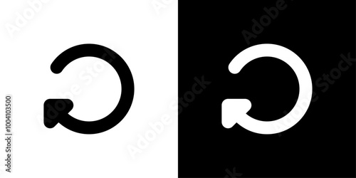 Refresh icon' Flat art illustration in outline