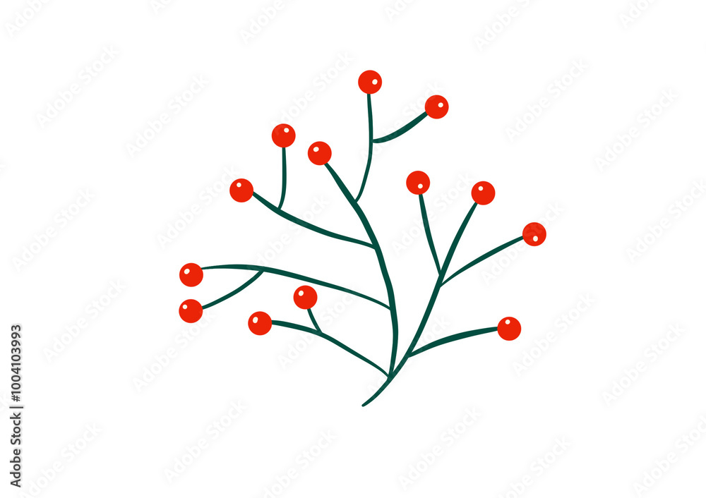 Naklejka premium Plant Clipart Vector Illustration