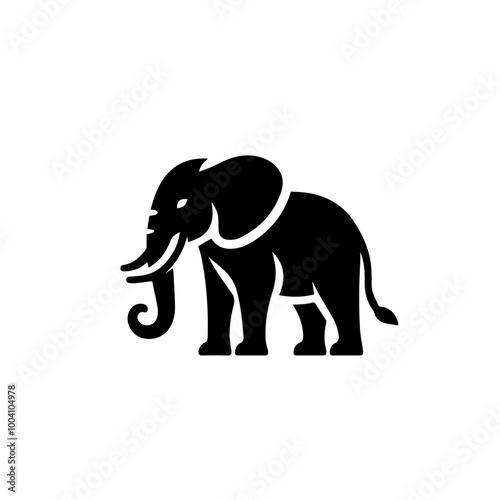 elephant icon illustration, elephant silhouettes. elephant logo vector icon illustration.