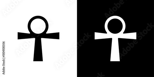 Ankh icon Flat art illustration in outline