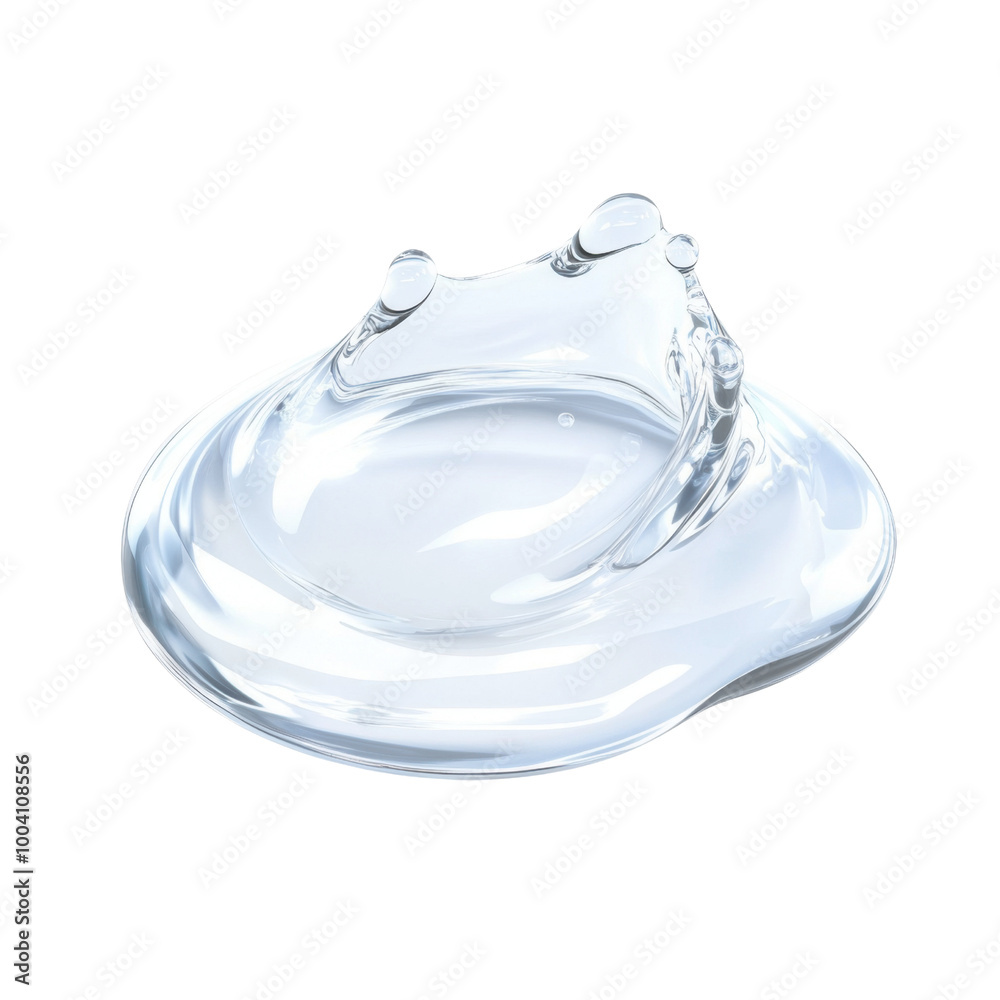 Clear viscous liquid form of hyaluronic acid displayed elegantly on a transparent background Clear viscous liquid form of hyaluronic acid displayed elegantly on a transparent background