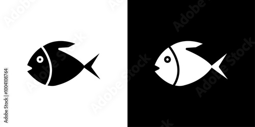 Bat Ray Fish icon Flat art illustration in outline photo