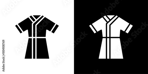 bathrobe icon Flat art illustration in outline