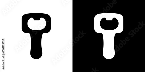bottle opener icon Flat art illustration in outline