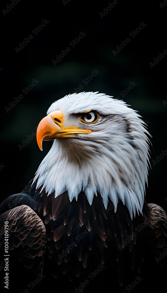 Obraz premium Eagle Black Wallpaper