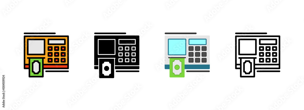 Set of ATM Icon Set of ATM Icon