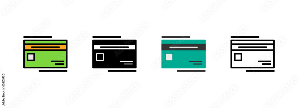 Set of Credit card Icon Set of Credit card Icon