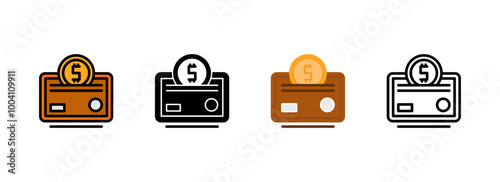 Set of Smart Wallet Icon