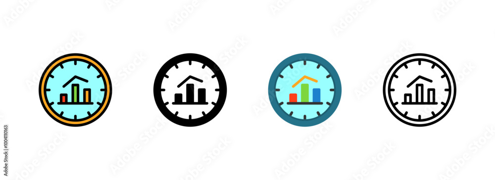 Obraz premium Set of Clock Icon