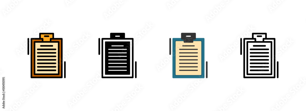 Set of Clipboard Icon Set of Clipboard Icon