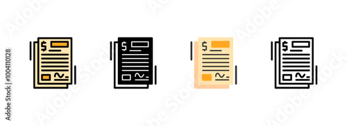Set of Contract Icon
