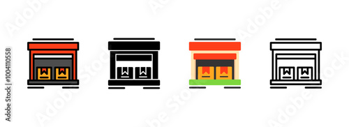 Set of Warehouse Icon