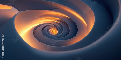 a spiral design with a blue background