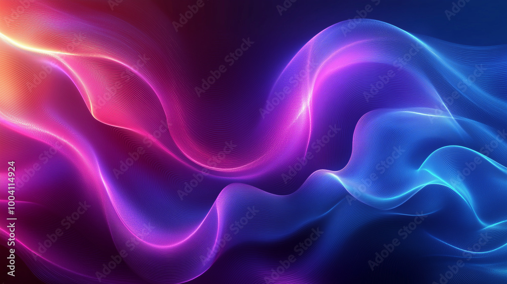 Obraz premium Abstract blue and purple background. Bright swirl lines. 