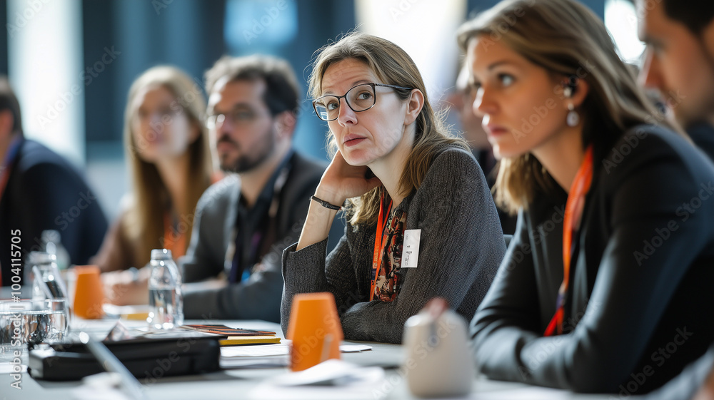 Group of international investigative journalists attending a roundtable discussion on fact-checking and media integrity at the Global Summit, deep in conversation. Ai generated Group of international investigative journalists attending a roundtable discussion on fact-checking and media integrity at the Global Summit, deep in conversation. Ai generated