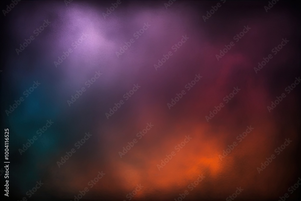 Fototapeta premium Fading Enigmatic Background in Lavender Maroon Fiery Orange and Azure Tones