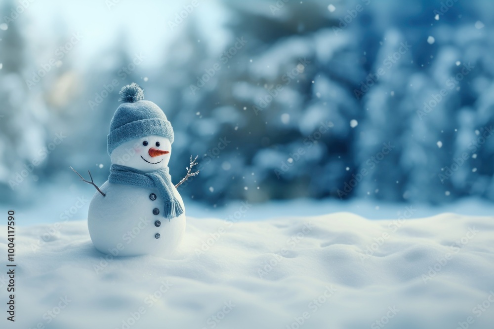 Obraz premium Snowman outdoors snowman christmas.