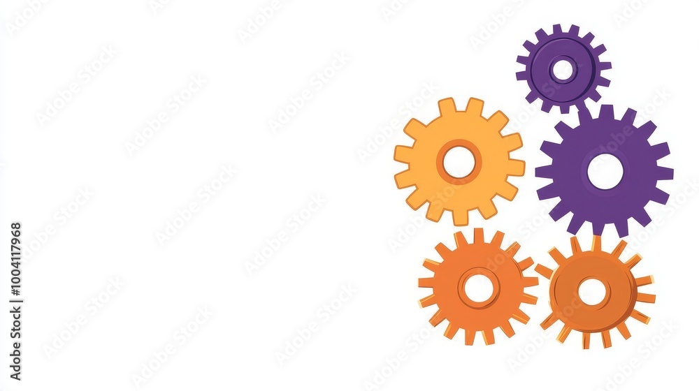 Modern illustration of a background with circles, gears, and a sun emblem. A modern illustration of a background with a gear wheel and a wrench for repair tools. Modern illustration of a background with circles, gears, and a sun emblem. A modern illustration of a background with a gear wheel and a wrench for repair tools.