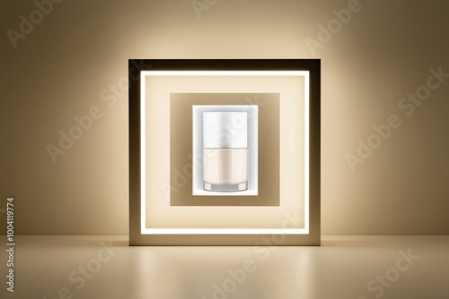 Sleek Minimalist Product Showcase with Soft Lighting on Light Toned Background