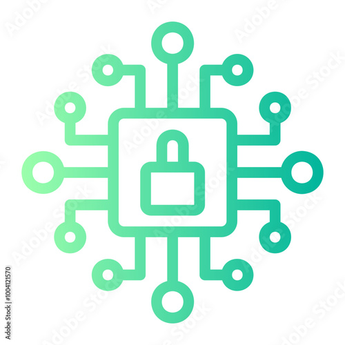 cyber security gradient icon