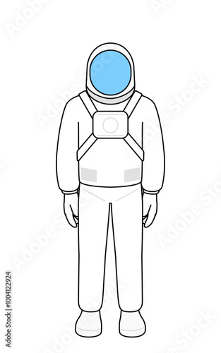 Astronaut with a smile facing forward