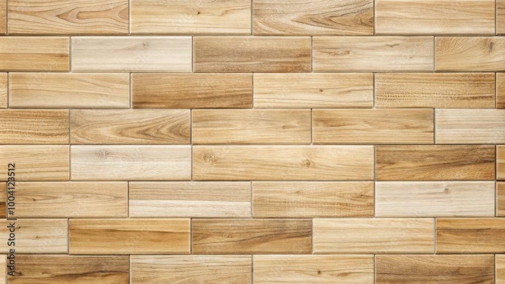 Light brown wooden tiles pattern for background texture in natural design concept Light brown wooden tiles pattern for background texture in natural design concept