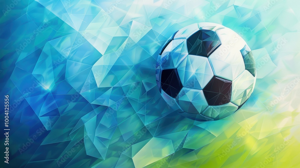 Naklejka premium Modern Soccer Ball Wallpaper Design