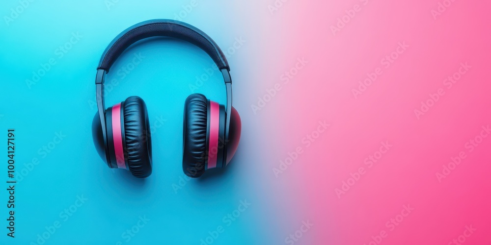 Modern headphones on a vibrant background, ideal for music lovers, audio enthusiasts, or tech product designs. Modern headphones on a vibrant background, ideal for music lovers, audio enthusiasts, or tech product designs.