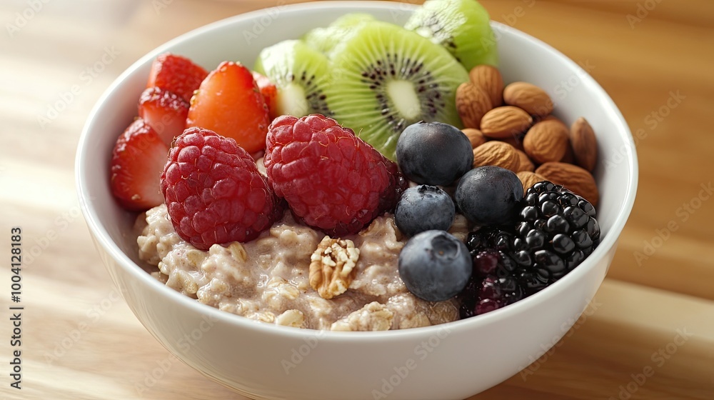 Healthy Breakfast Bowl with Fruits and Nuts Healthy Breakfast Bowl with Fruits and Nuts