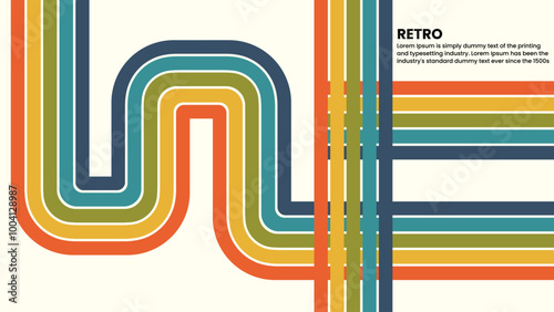 retro 70s vector style vintage background