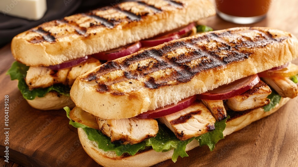 Grilled Chicken Sandwich with Fresh Vegetables