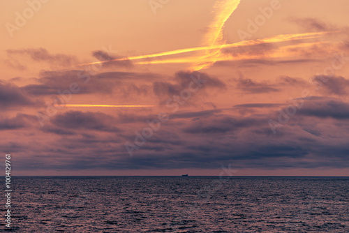 Beautiful sunset on the Baltic Sea