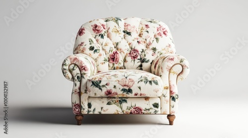 Vintage Floral Armchair in Elegant Design