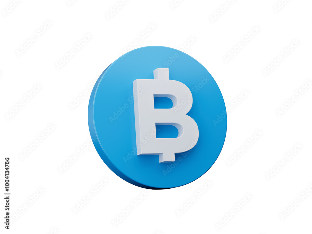 3d White Baht Symbol On Rounded Shiny Blue Icon Isolated On White Background, 3d illustration
3d White Baht Symbol On Rounded Shiny Blue Icon Isolated On White Background, 3d illustration