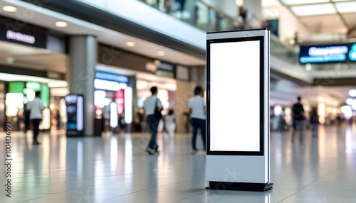 Mobile phone advertisement with a blank screen showcased by a man, highlighting the possibilities of generative AI in marketing.